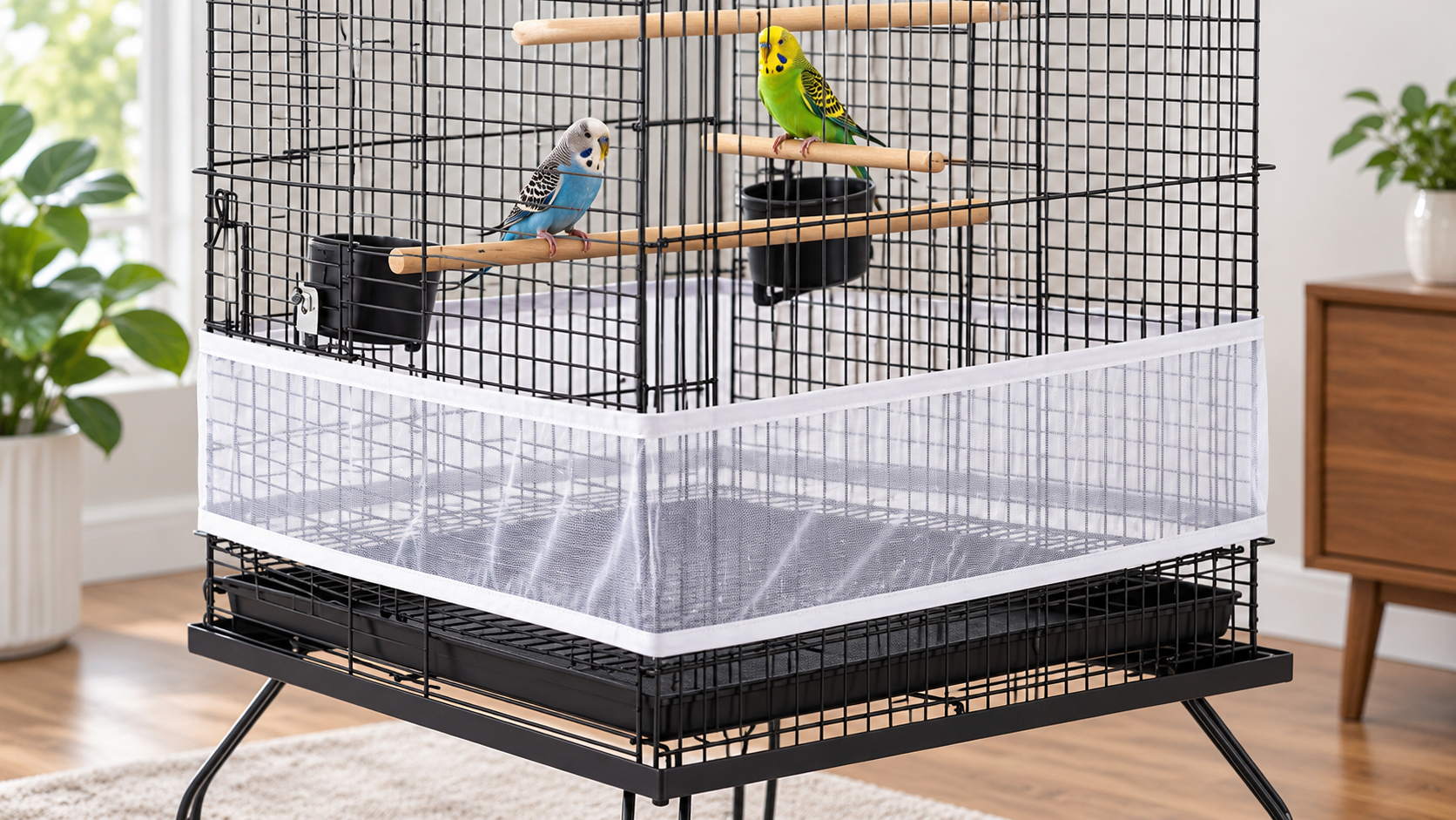 Does the Sheer Guard Bird Cage Skirt Work for Different Cage Sizes?