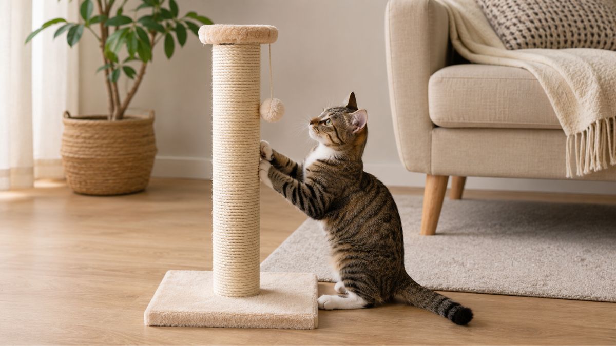Lesure Tall Sisal Cat Scratching Post: Healthy Scratching, Daily Enrichment, and Furniture Protection
