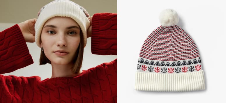 Best Fair Isle Knitted Wool Hat