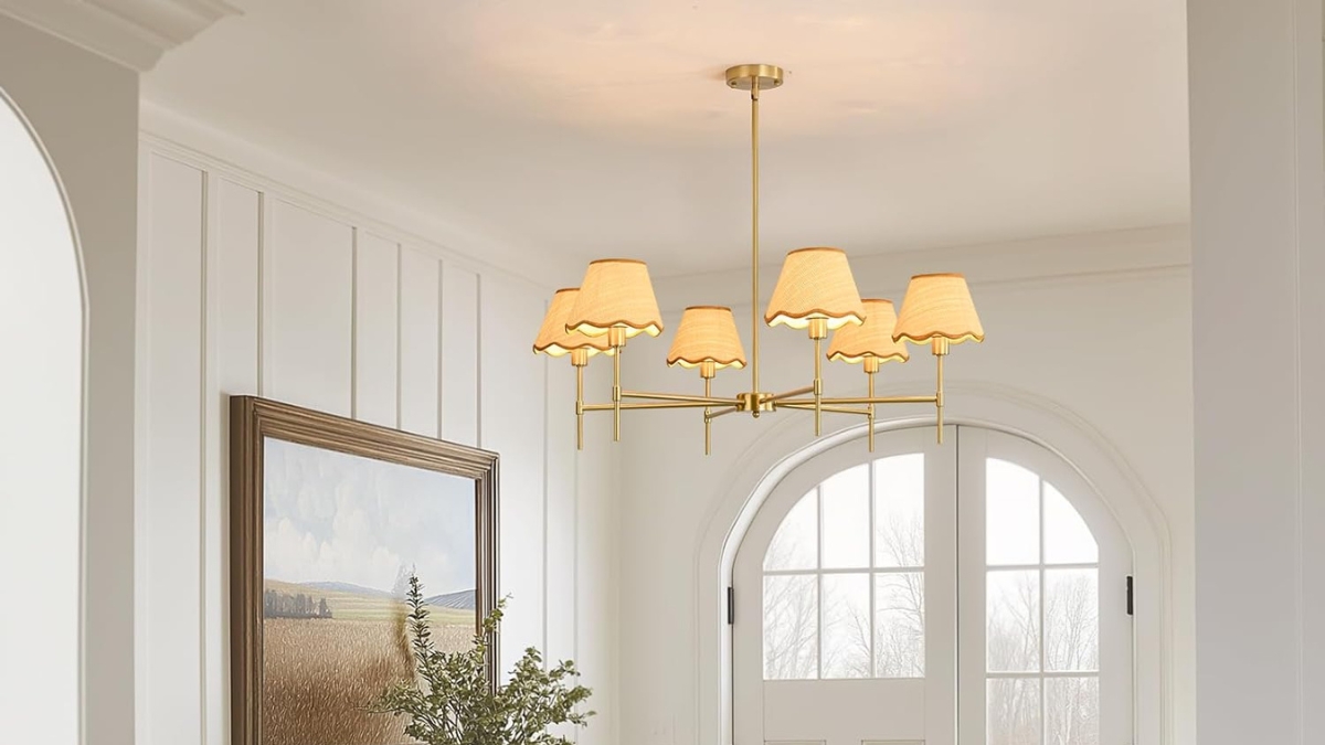 Here’s Why the 6-Light Boho Rattan Chandelier Keeps Selling Out