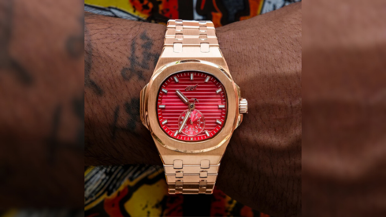 GLD's 39MM Visionary Plain Case & Chocolate Dial Watch: Luxury in Rose Gold
