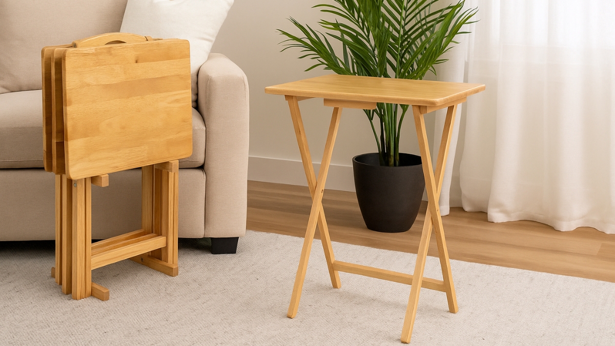 This Foldable TV Tray Table Is Perfect for Lazy Movie Nights