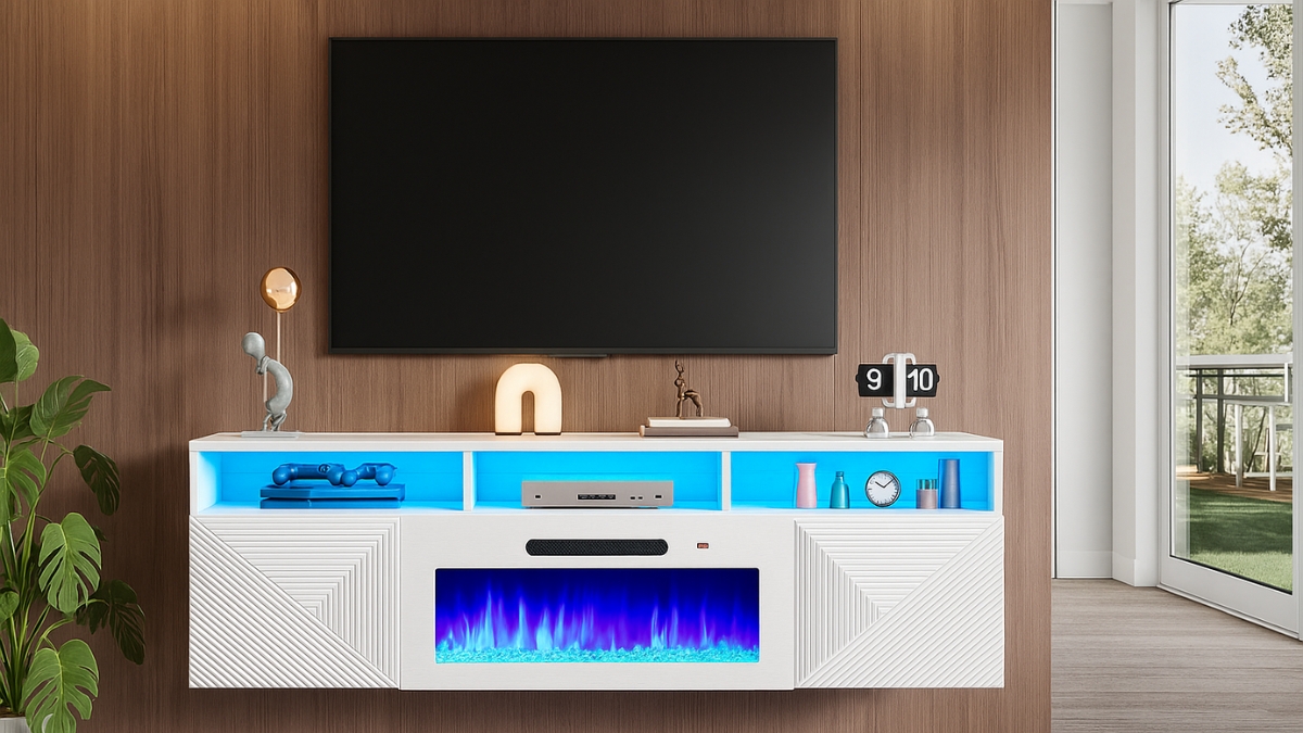 What Makes This Floating TV Stand With Fireplace A Must-Have For You