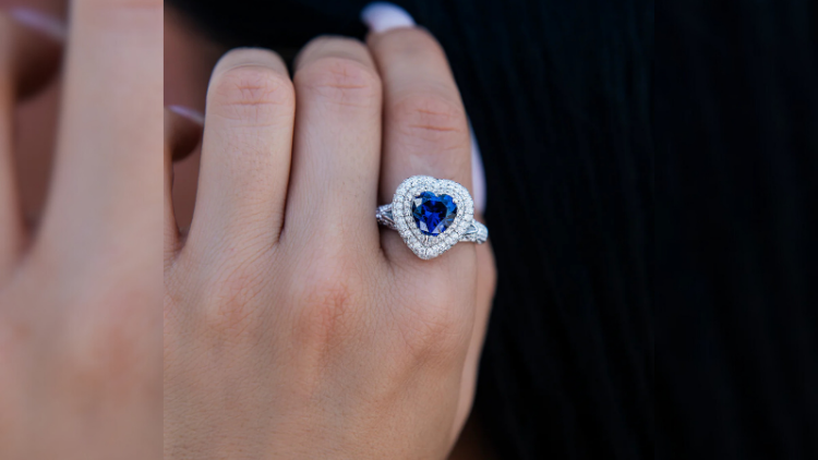 Sapphire Heart Ring in White Gold Vermeil by GLD: Luxury Jewelry Review