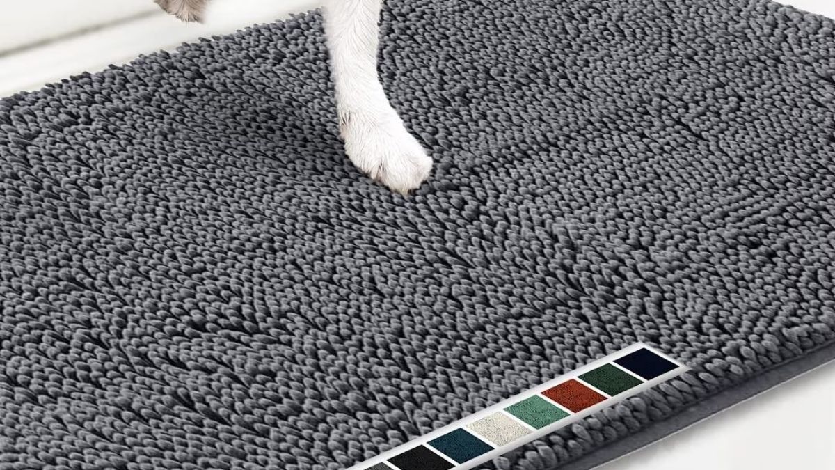 Muddy Mat Highly Absorbent Chenille Dog Door Mat: An Easy Solution for Cleaner Floors