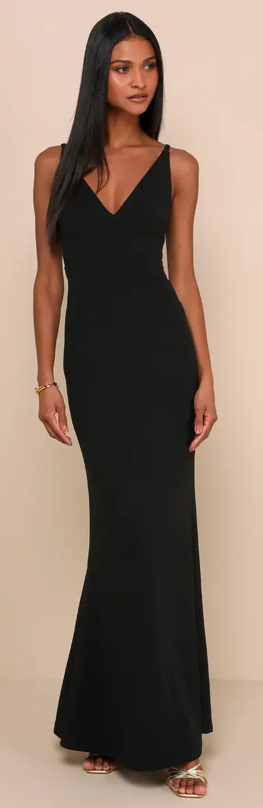 Melora Black Sleeveless Maxi Dress