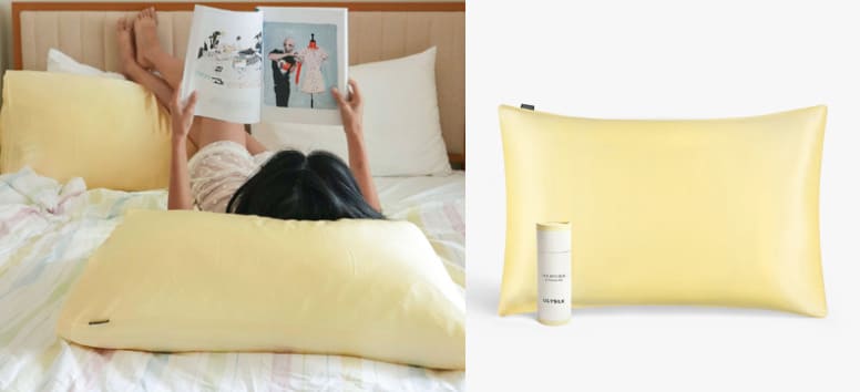 Best LILYÁUREA Non-Colorants Golden Silk Pillowcase