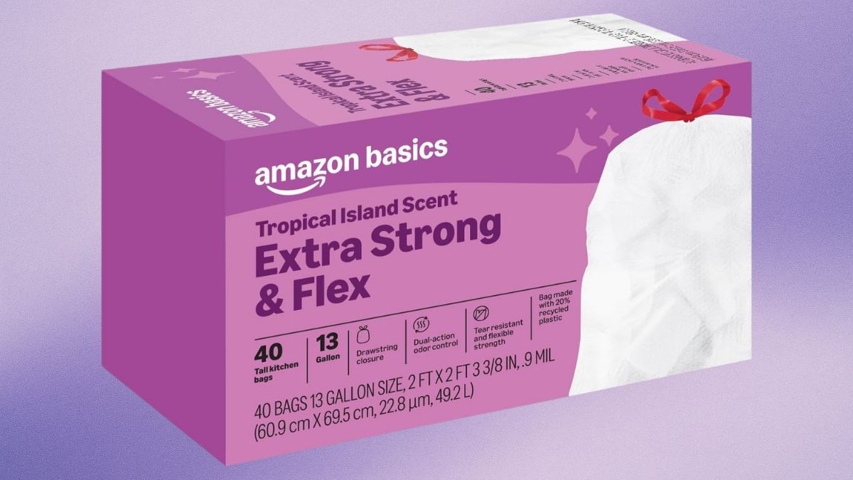 Amazon Basics Extra Strong & Flex Trash Bags: A Budget-Friendly Kitchen Essential That Actually Holds Up

