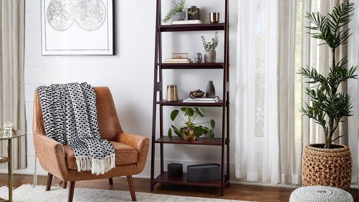 Amazon Basics 5-Tier Ladder Bookshelf: Stylish, Space-Saving, and Worth Buying 