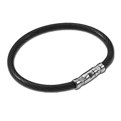 Lucky Line 5" Twisty Key Ring, 50 Pack, Black (8112050)