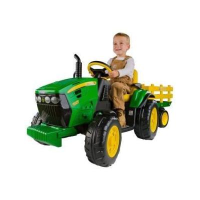 Peg-Perego John Deere Battery Powered Ground Force Tractor with Trailer - IGOR0039