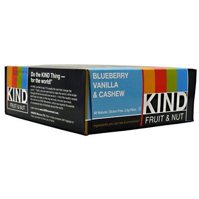 Kind Fruit and Nut Bars, Blueberry Vanilla and Cashew, 1.4 oz Bar, 12/Box