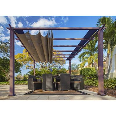 Paragon Outdoor PR11WD2C Backyard Structure Soft Top with Chilean Ipe Frame Valencia Pergola, 11' x