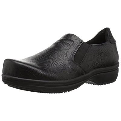 Easy Works Women's Bind Health Care Professional Shoe Black Embossed 6 W US