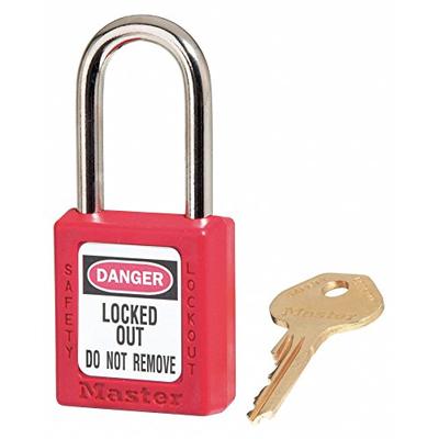 Master Lock Red Lockout Padlock, Alike Key Type, Thermoplastic Body Material, 12 PK 410KAS12RED - 1