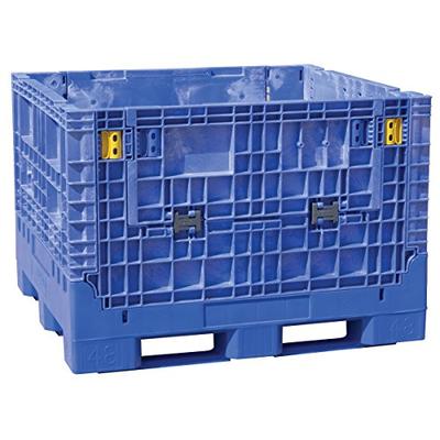 Buckhorn BN4845342023000 Extra-Duty 48" x 45" x 34" Collapsible Bulk Box, Blue