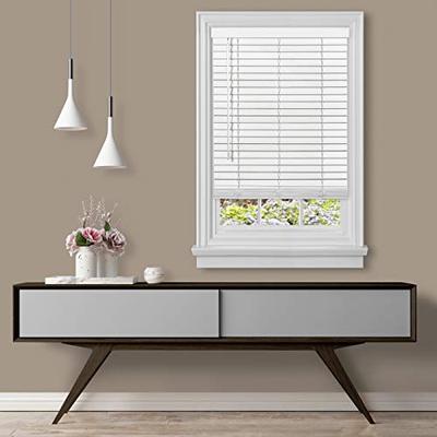 Achim Home Furnishings Cordless GII Madera Falsa 2" Faux Wood Plantation Blind 34" x 64", White