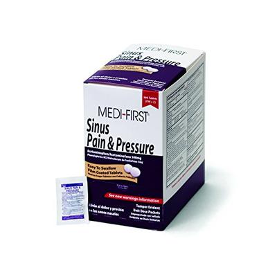 Medique Products 81913 Medi-First Sinus And Pain Pressure, 500 Tablets, 250 X 2