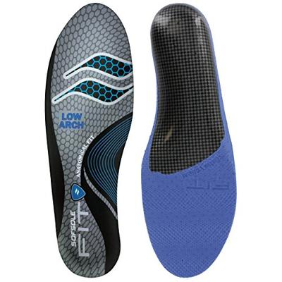 Sof Sole Women's Low Arch Unisex FIT Support Insoles, Grey, Women's 7-8