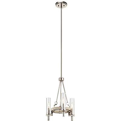Kichler 44286WWW Telan Chandelier, 3-Light 120 Total Watts, White Washed Wood