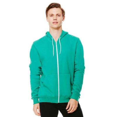 Bella 3739 Unisex Poly-Cotton Fleece Full-Zip Hoodie - Kelly, Small