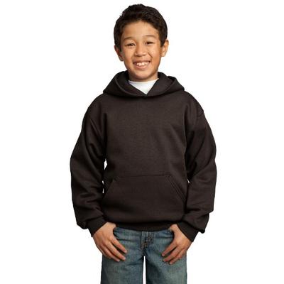 Port & Company Boys' Pullover Hooded Sweatshirt M Dark Chocolate Brown