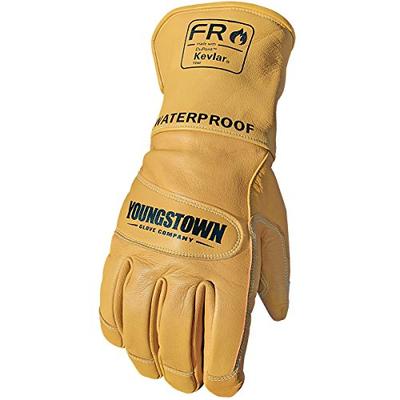 Youngstown Glove 11-3285-60-L Flame Resistant Waterproof Leather Utility Lined with Kevlar Gloves, L