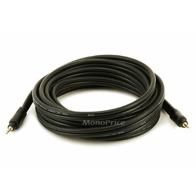 Monoprice 105579 15-Feet Premium Stereo Male to Stereo Male 22AWG Audio Cable - Black