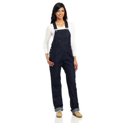 Dickies Women's Denim Bib Overall, Blue Denim, Small