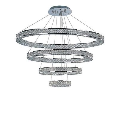 Maxim 39778BCPC Eternity LED 4 Tier 40" Chandelier, Polished Chrome Finish, Beveled Crystal Glass, P