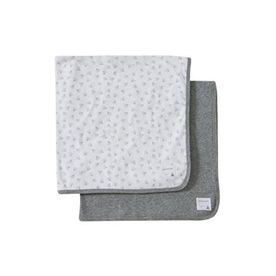 Burt's Bees Baby - Baby Blankets, Set of 2, 100% Organic Cotton Bee Essentials 1 Ply Blankets (1 Sol
