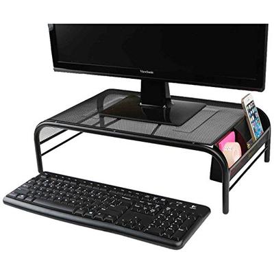 Mind Reader Monitor Stand, Monitor Riser for Computer, Laptop, Desk, iMac, Metal Mesh, Black