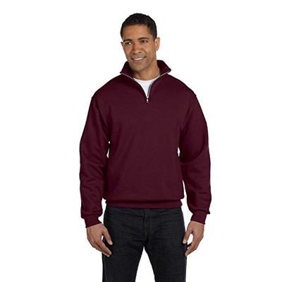 Jerzees 8 oz., 50/50 NuBlend Quarter-Zip Cadet Collar Sweatshirt M MAROON