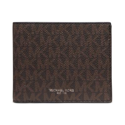 Michael Kors Men's Greyson Logo-Print Passcase Wallet - Dark Brown