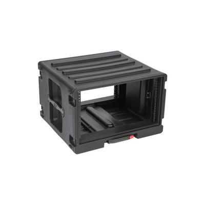 "SKB Cases Dry Boxes 6U Roto Rolling Rack w/ Wheels and Handle Black 19in x 10.5in Model: 1SKB-R6UW"