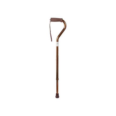 Dmi Deluxe Lightweight Adjustable Walking Cane with Soft Foam Offset Hand Grip - Bronze