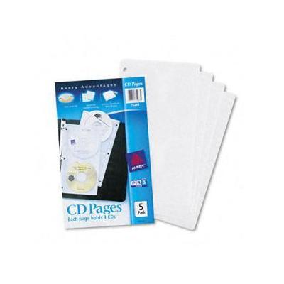 Avery 2-Sided CD Organizer Sheets for 3-Ring Binders, 5pk