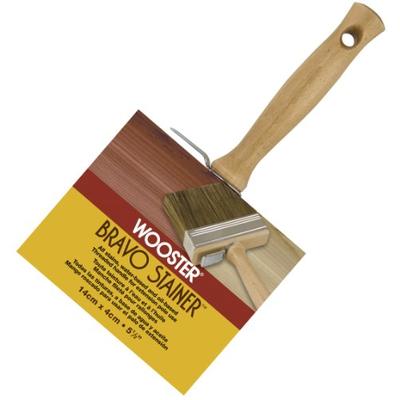 Wooster Brush F5119-5 1/2 Bravo Stainer Bristle/Polyester Stain Brush, 5-1/2 Inch