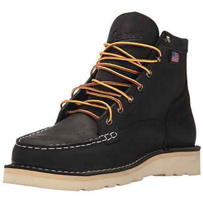 Danner Men's Bull Run Moc Toe Steel Toe Work Boot, Black, 12 D US