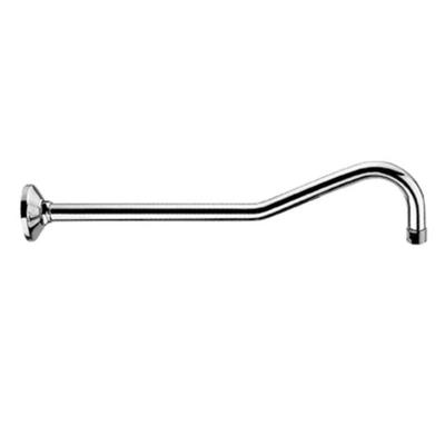 Whitehaus WHSA520-BN Showerhaus Long Hooked Solid Brass Shower Arm, 17-Inch, Brushed Nickel
