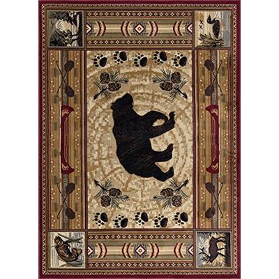 Universal Rugs Lodge Novelty 7 ft. 10 in. x 10 ft. 3 in. Area Rug, Brown