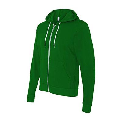 Bella 3739 Unisex Poly-Cotton Fleece Full-Zip Hoodie - Kelly, 2XL