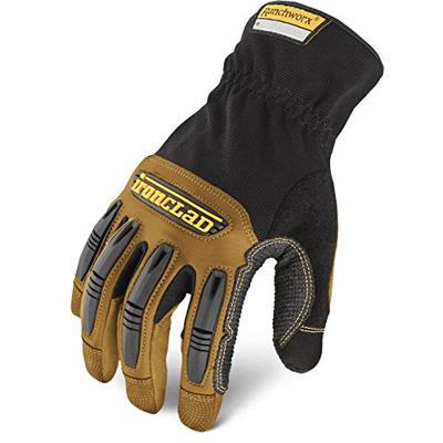 Ironclad Ranchworx Work Gloves RWG2, Premier Leather Work Glove, Performance Fit, Durable, Machine W