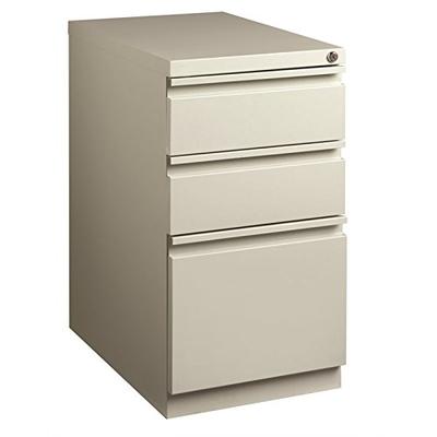 Hirsh HL10000 Series 23" Deep 3 Drawer Mobile Pedestal in Light Gray