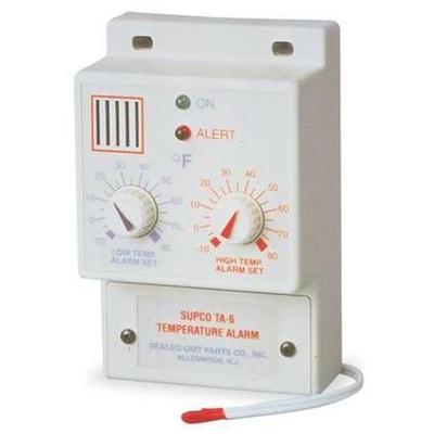 Supco TA6, Temperature Alarm, 10 to 80F, 120VAC