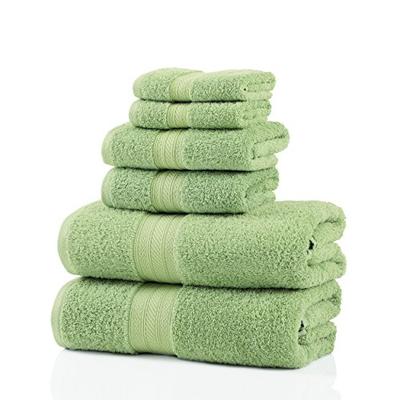 Superior 700 GSM Long Staple 100% Combed Cotton, Durable, Plush and Absorbent 6-Piece Single Ply Tow