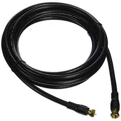 Monoprice 103032 12-Feet RG6 Quad Shield CL2 Coaxial Cable with F Type Connector - Black