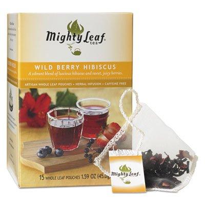 Whole Leaf Tea Pouches, Wild Berry Hibiscus, 15/Box