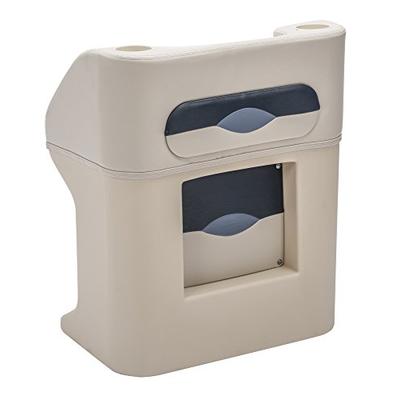 Wise Premier Series Pontoon Helm Steering Console, Platinum/Platinum Punch/Round Midnight Navy/Cobal