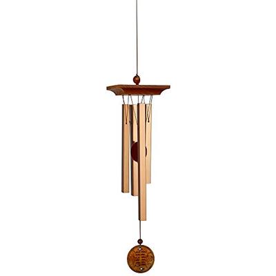 Woodstock Sun Motif Amber Wind Chime Outdoor Garden Windchimes WABR 20 Inch New